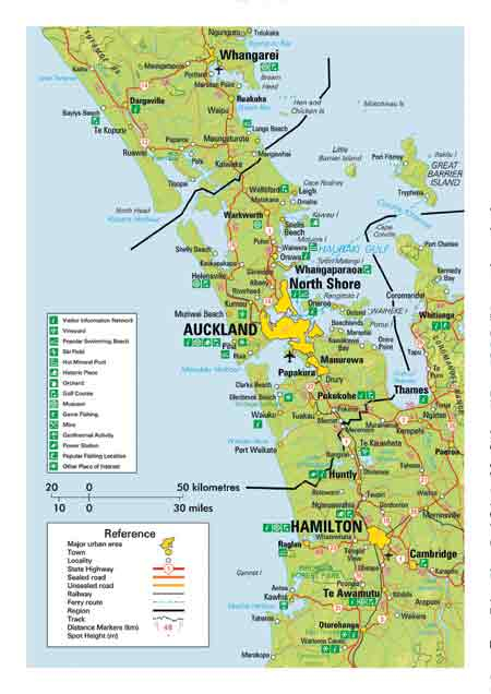 Map Of Auckland New Zealand Travel Guide