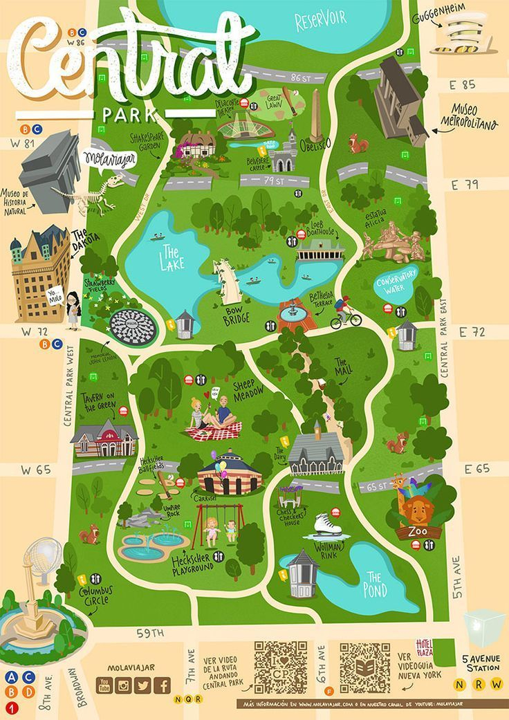 Map Of Central Park New York Molaviajar Centralparkmap 