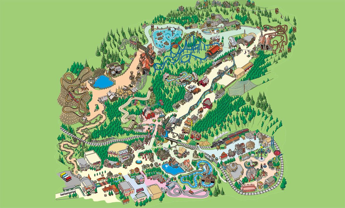 Map Of Dollywood Smoky Mountains Theme Park Map 