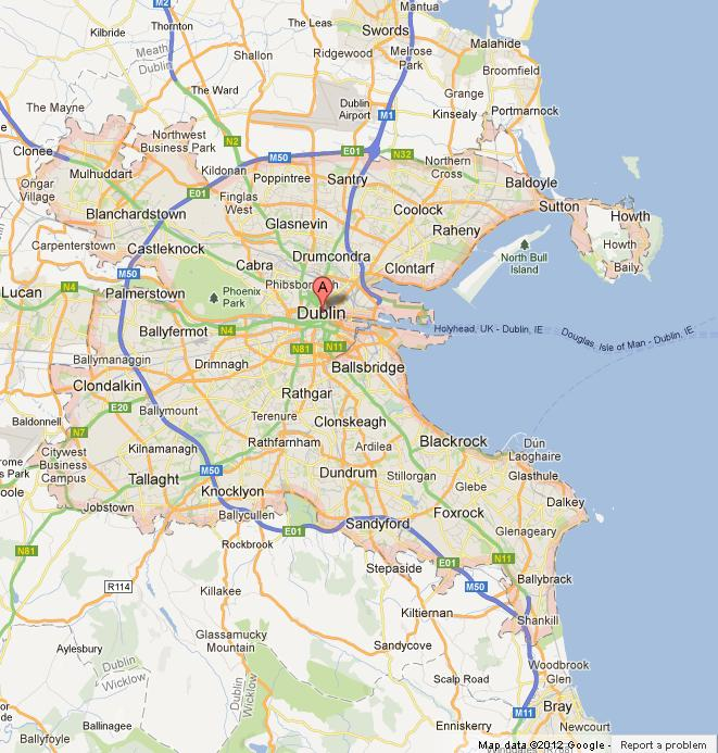 Map Of Dublin Map Of Dublin
