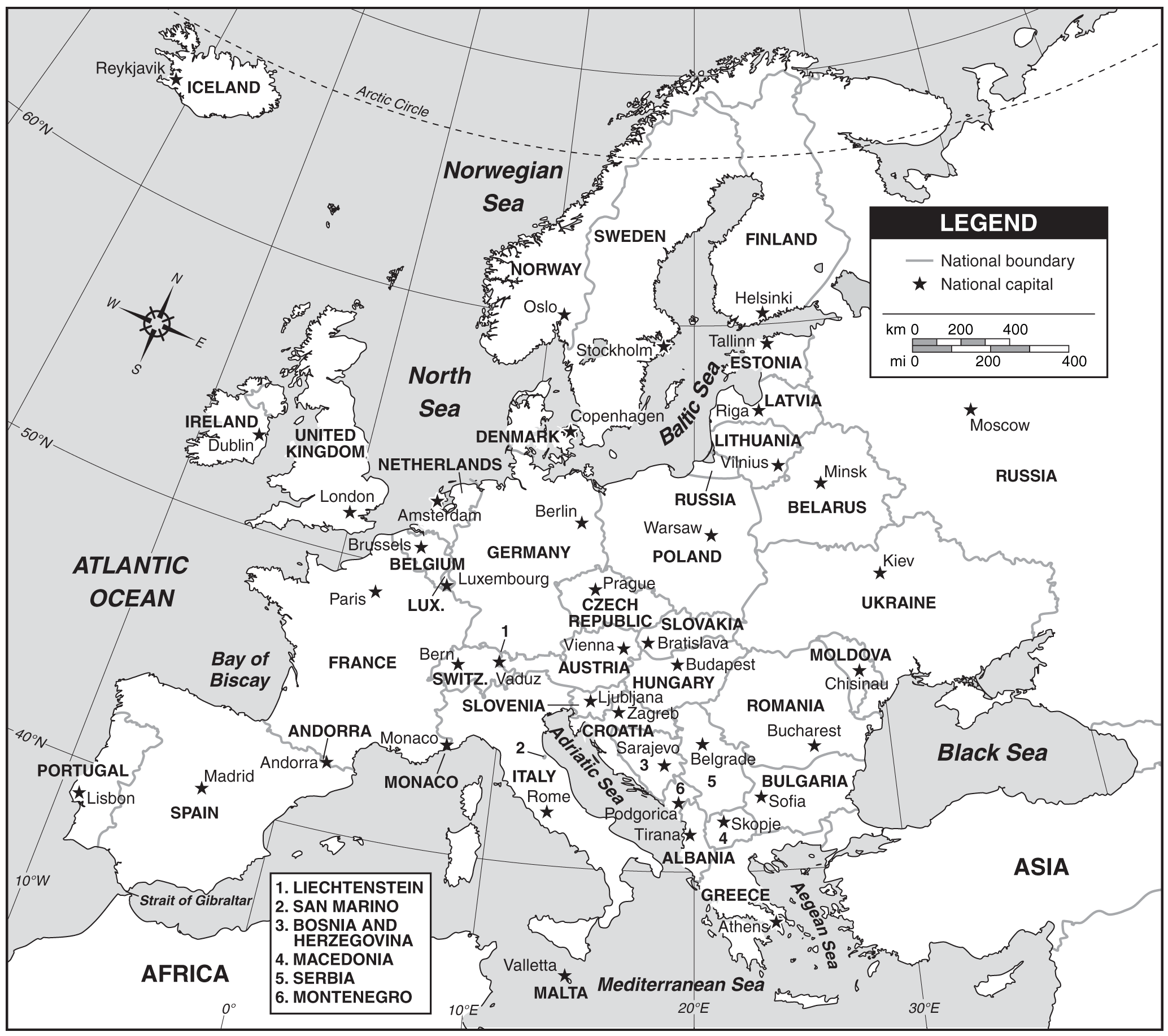 Map Of Europe With Capitals Mapsof Map Of Europe With Capitals Mapsof