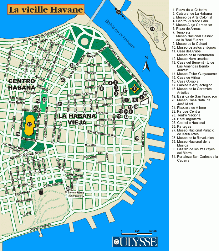 Map Of Havana Cuba