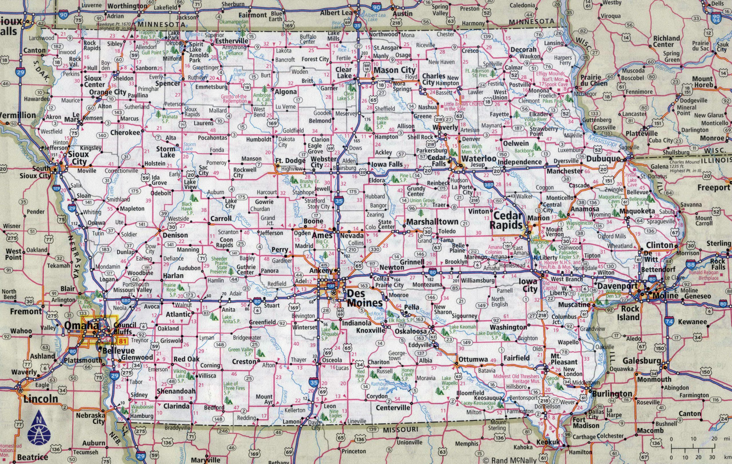 Map Of Iowa Full Size Gifex Map Of Iowa Full Size Gifex