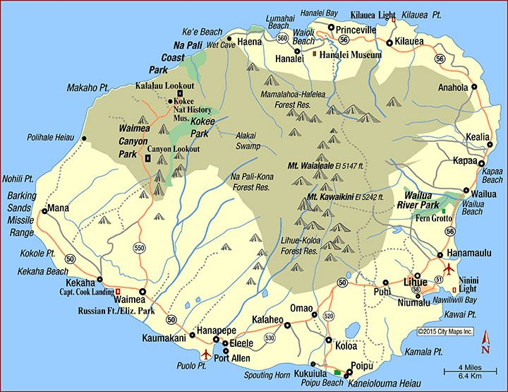 Map Of Kauai