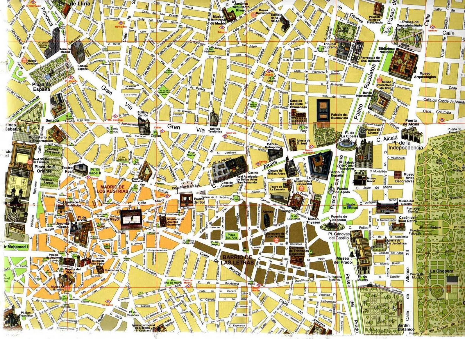 Map Of Madrid Spain Free Printable Maps