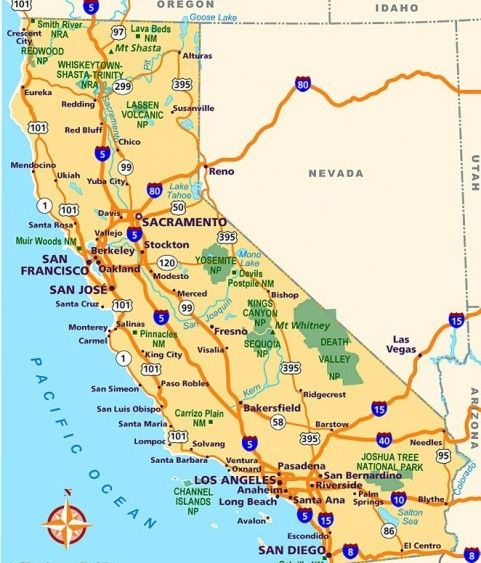 Map Of Northern California Map Of California And 