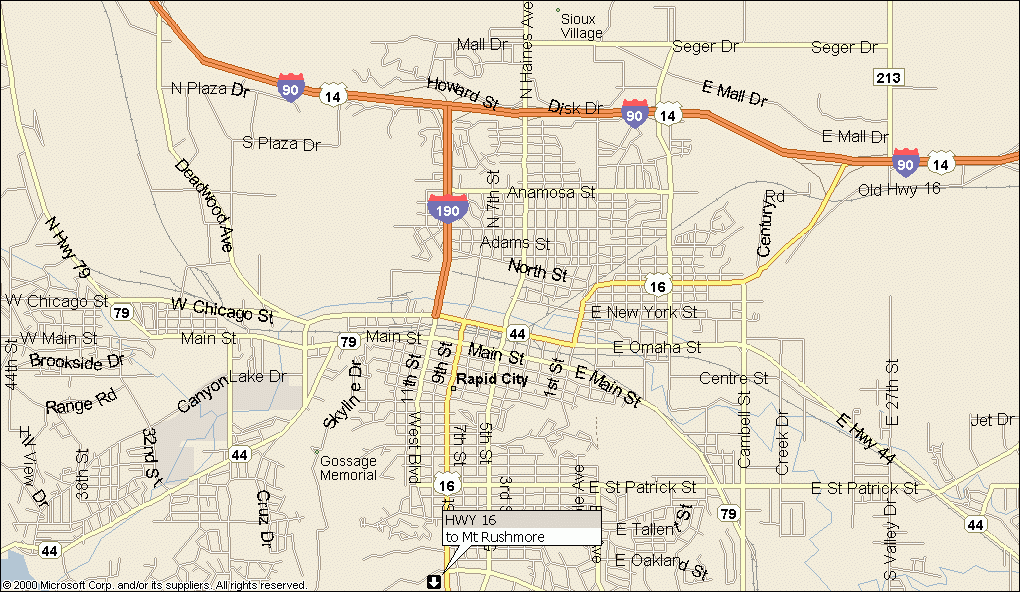 Map Of Rapid City Sd Area Cities And Towns Map