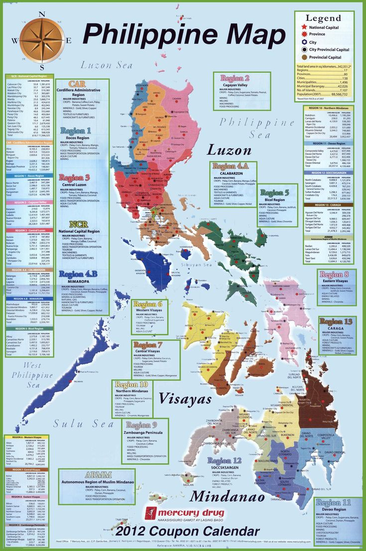 Map Of The Provinces And Regions Of The Philippines 2012 