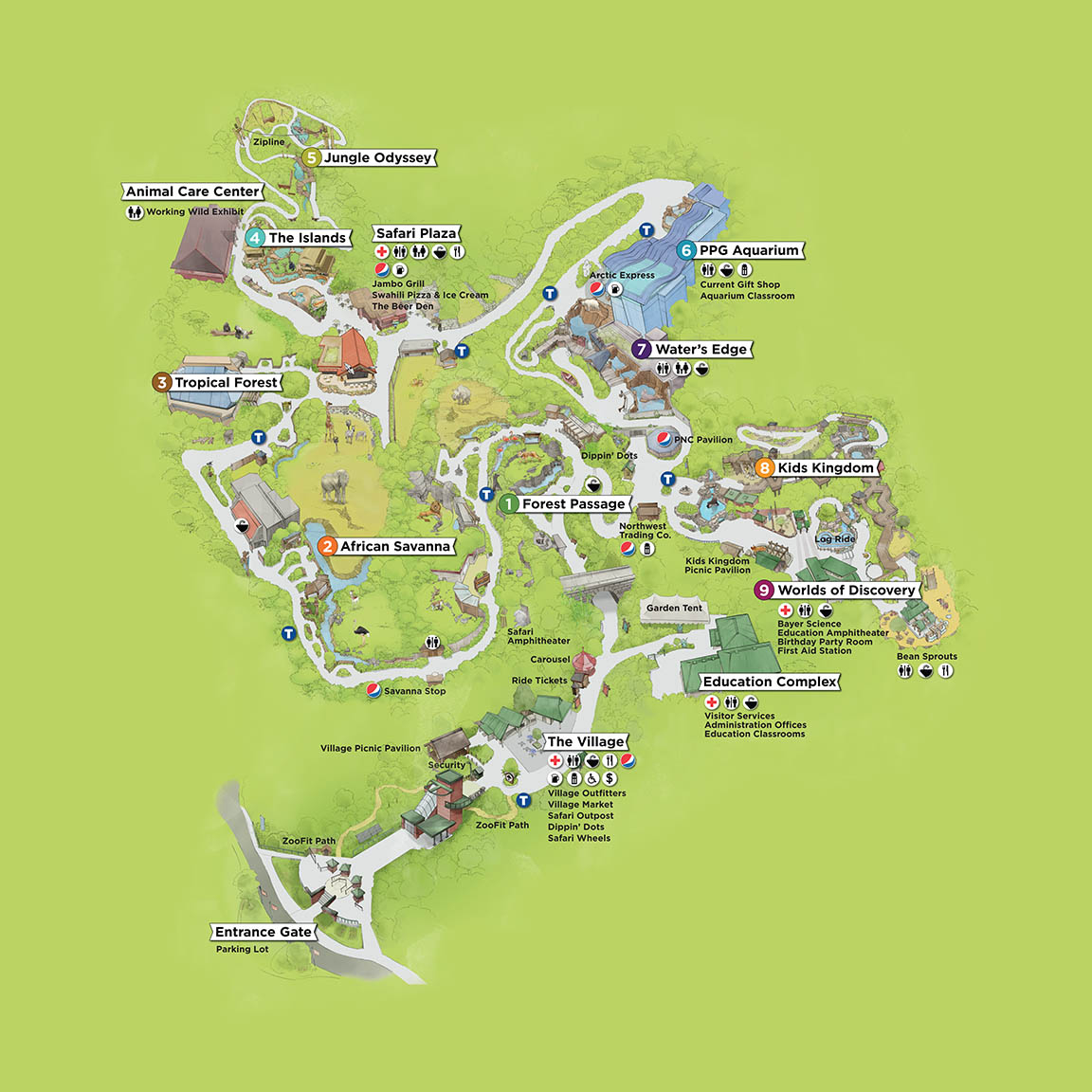 Map Pittsburgh Zoo PPG Aquarium Map Pittsburgh Zoo PPG Aquarium