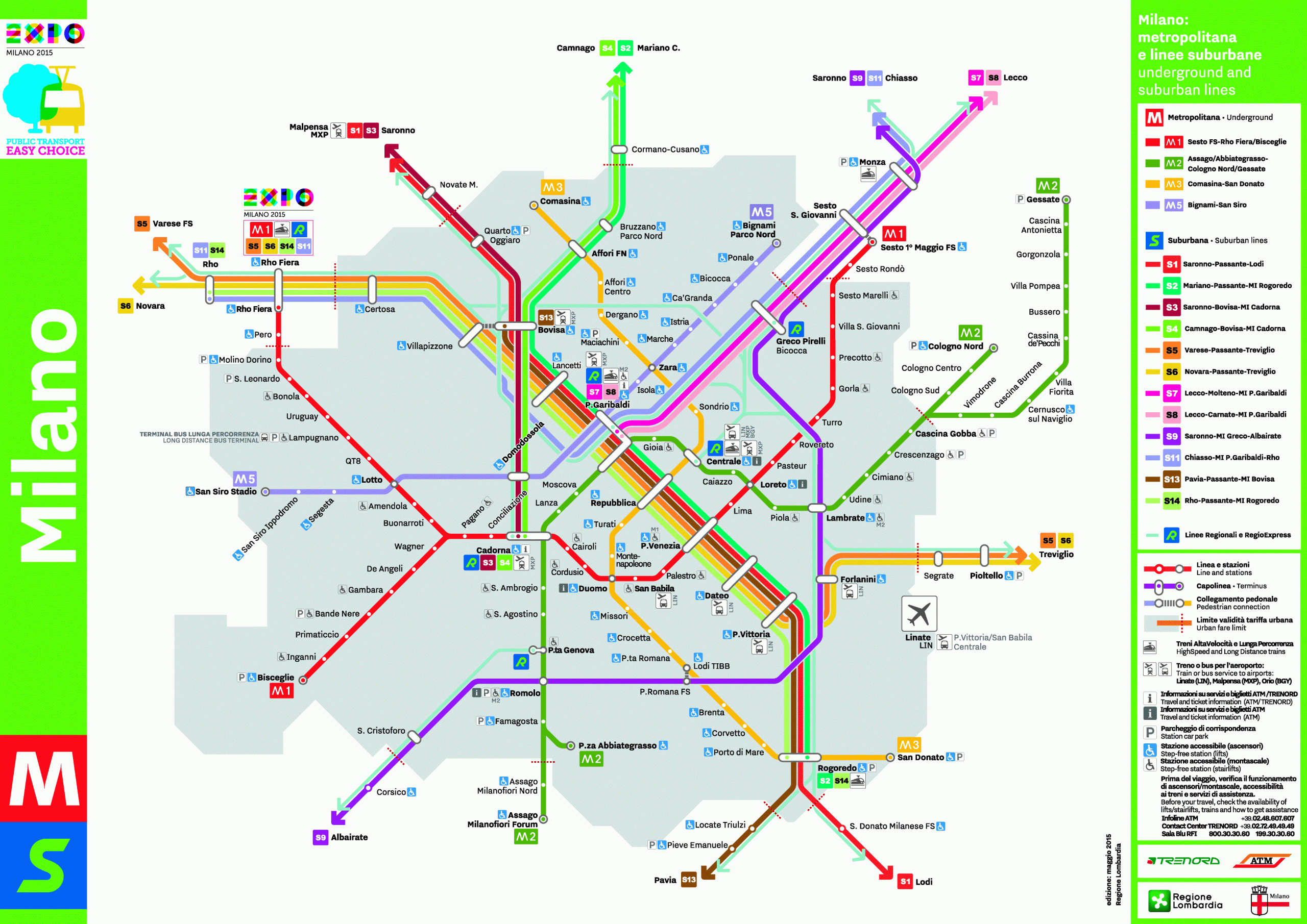 Mappa Della Metropolitana Di Milano Train Map Milan 