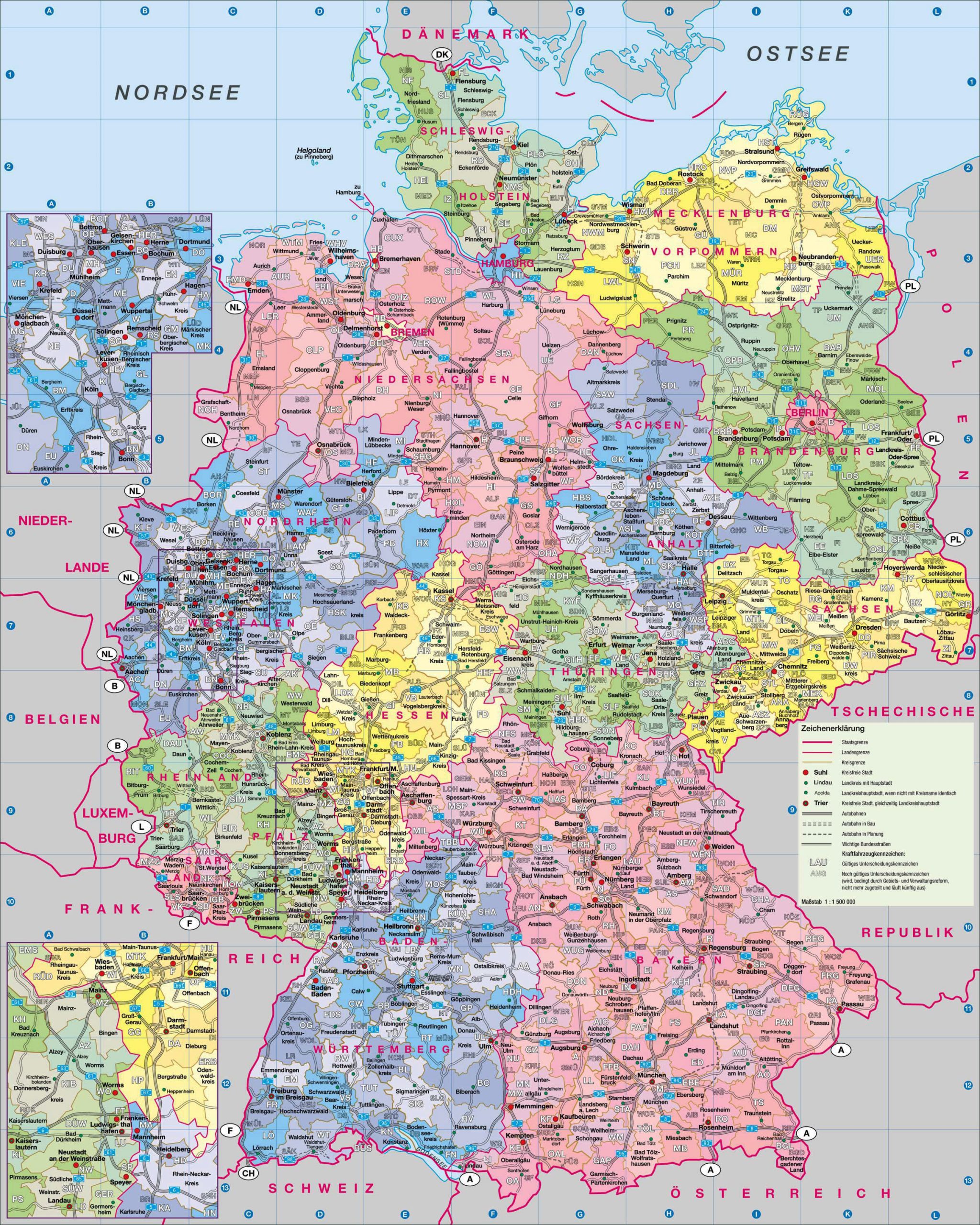Maps Of Germany Detailed Map Of Germany In English 