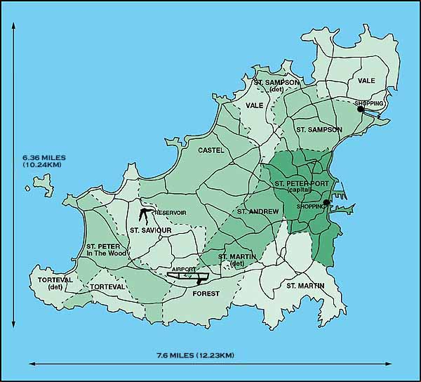 Maps Of Guernsey Detailed Map Of Guernsey In English 