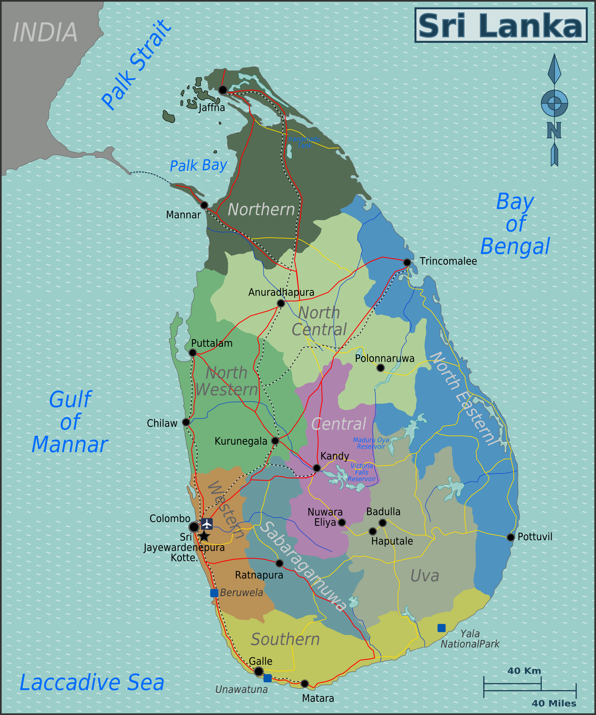 Maps Of Sri Lanka Overview Map Regions Worldofmaps 