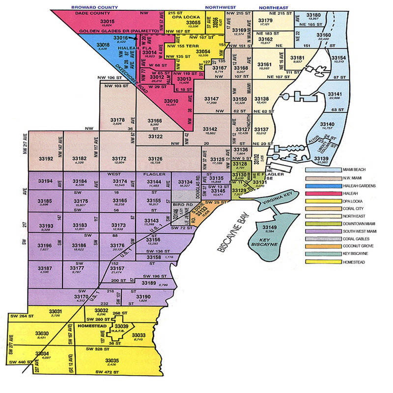 MIAMI DADE ZIP CODE MAP Mario Adler MIAMI DADE ZIP CODE MAP Mario Adler