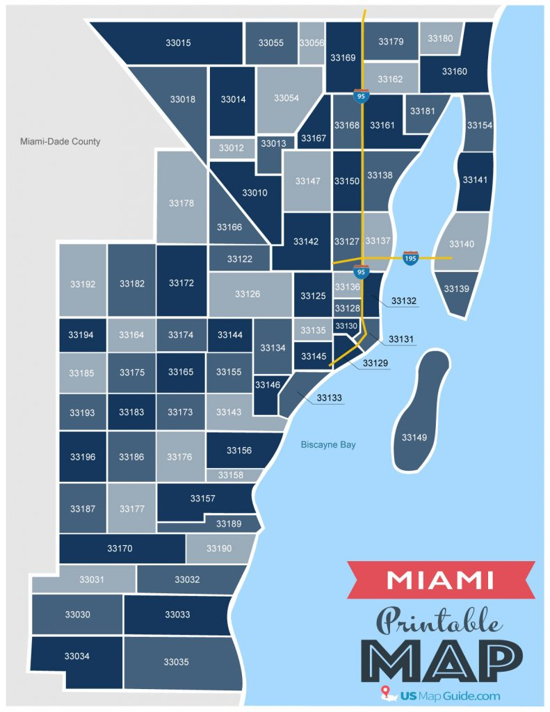Miami FL Zip Code Map Updated 2021 