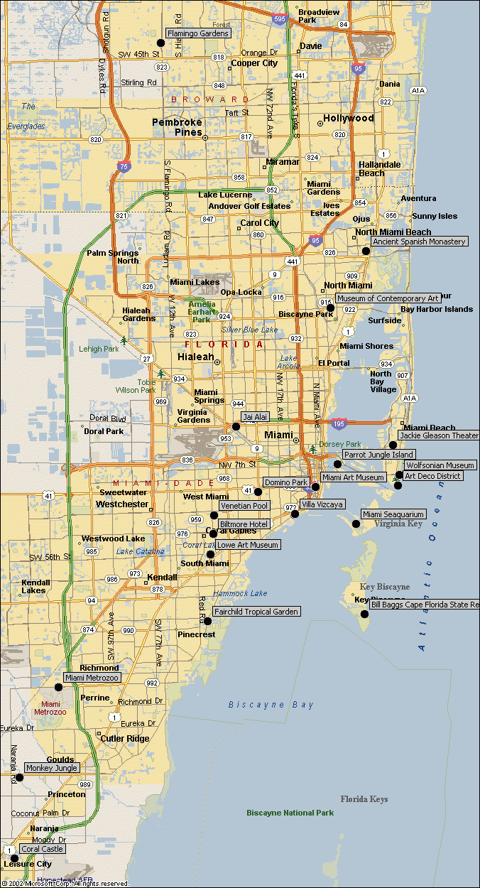 Miami Map Tripsmaps