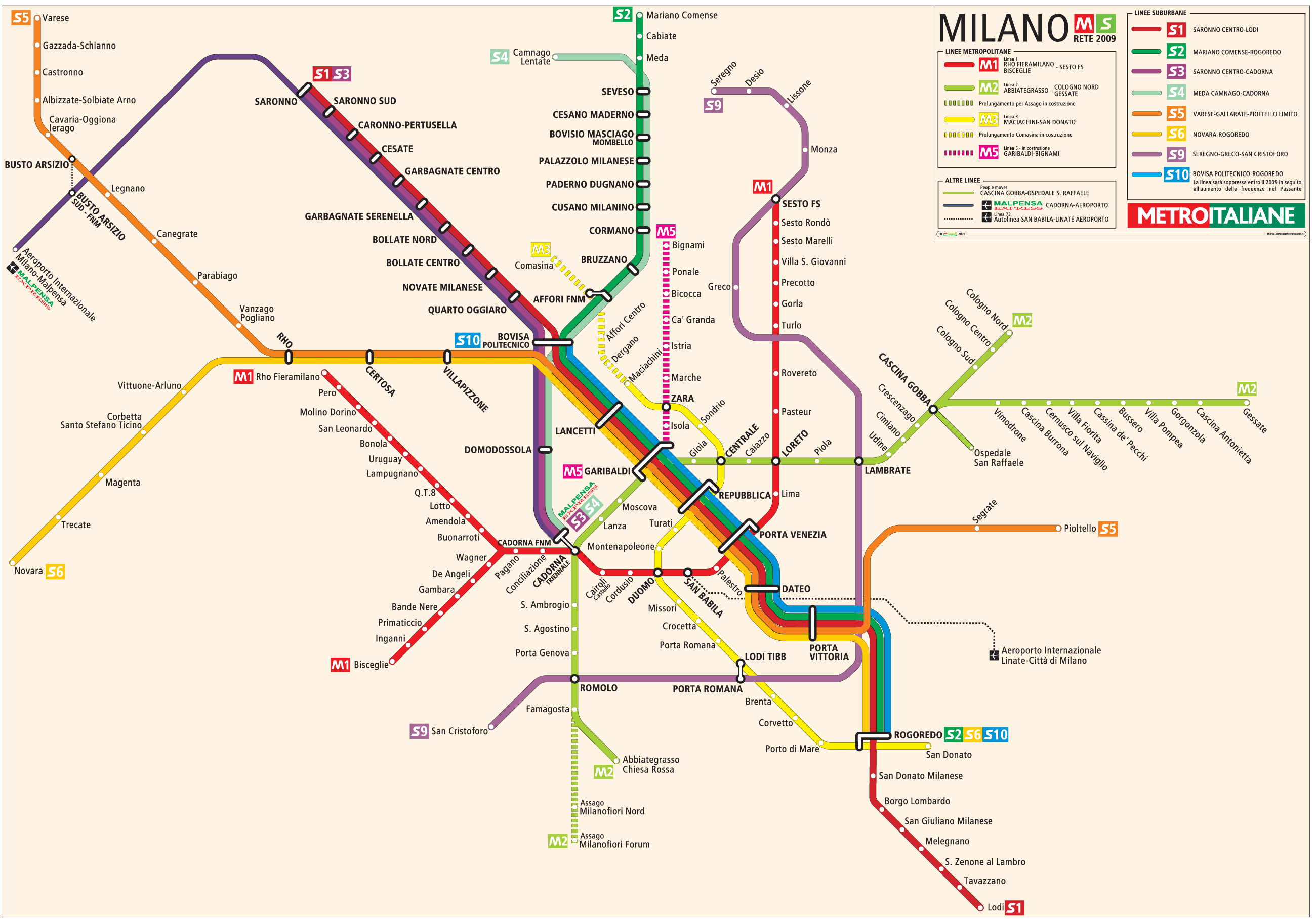 Milan Metro Map Mapsof