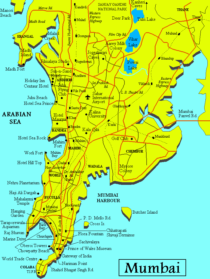 Mumbai Map Tourist Attractions ToursMaps Mumbai Map Tourist Attractions ToursMaps