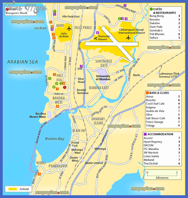 Mumbai Map Tourist Attractions ToursMaps