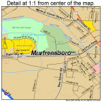 Murfreesboro Tennessee Street Map 4751560