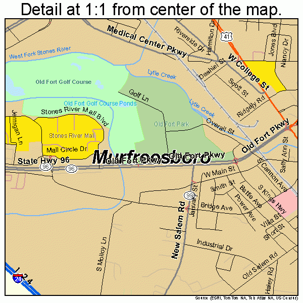Murfreesboro Tennessee Street Map 4751560 Murfreesboro Tennessee Street Map 4751560