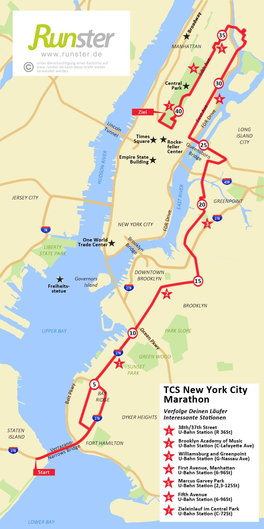 New York Marathon Map New York Marathon Map