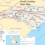 North Carolina State Map A Large Detailed Map Of North