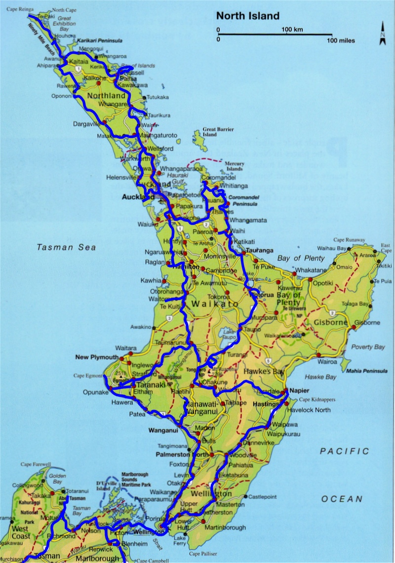 North Island Map North Island Map