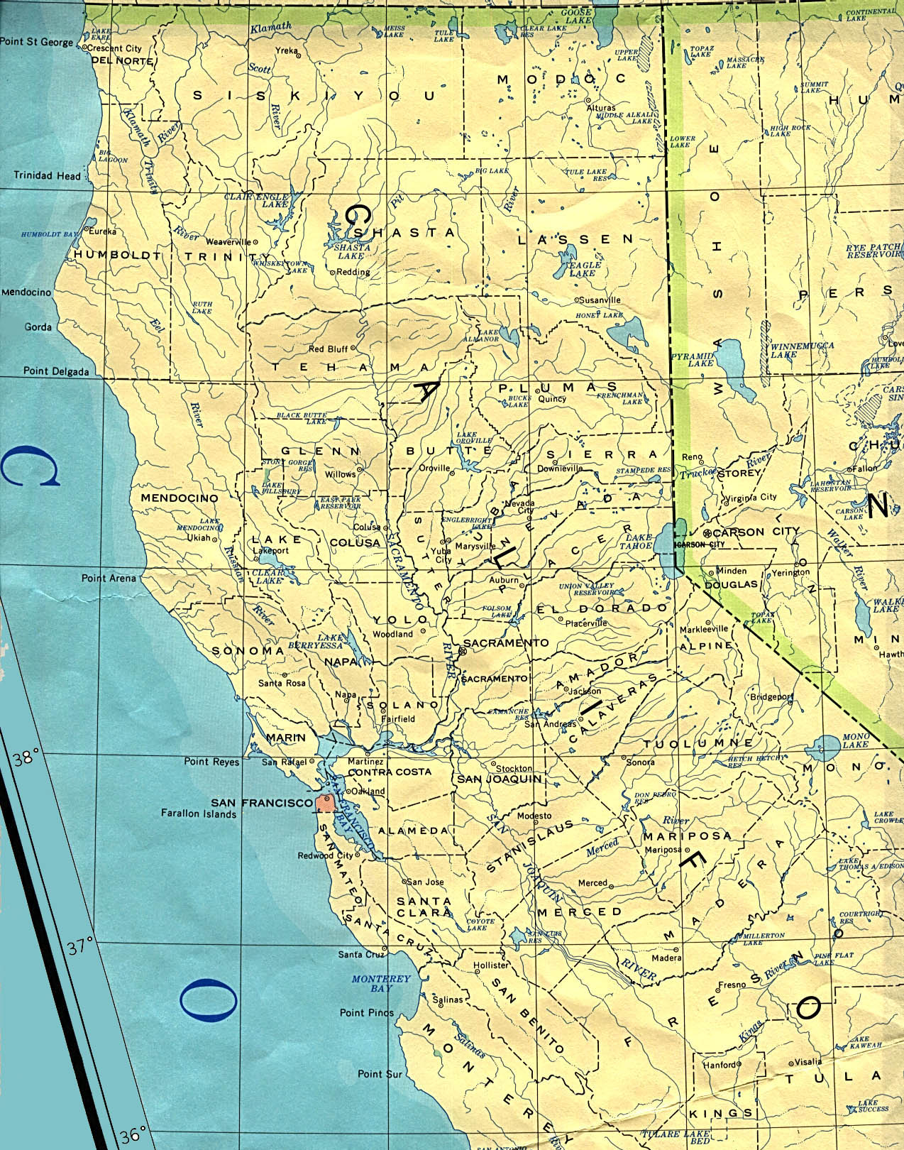Northern California Base Map