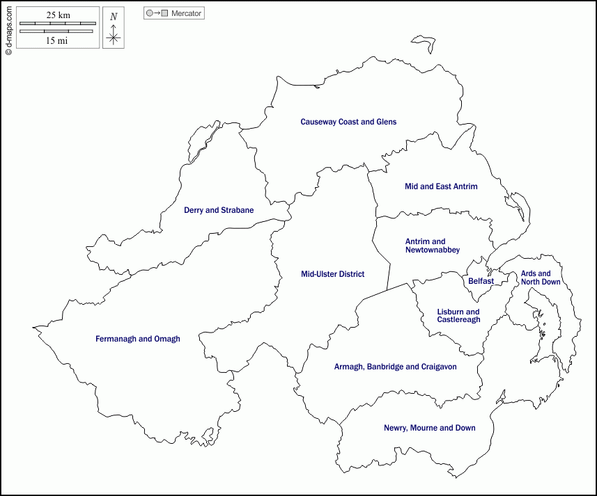 Northern Ireland Free Map Free Blank Map Free Outline Northern Ireland Free Map Free Blank Map Free Outline