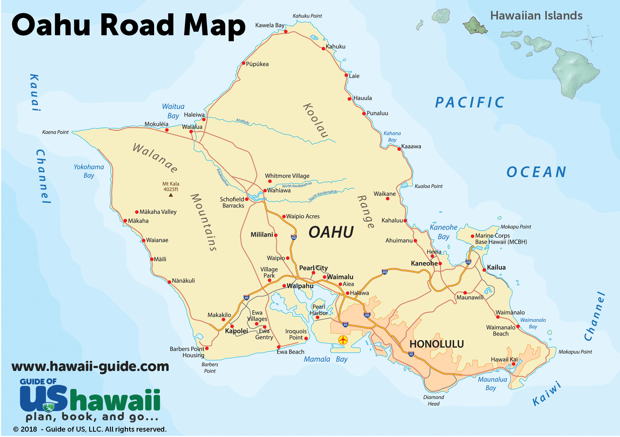 Oahu Hawaii Maps Travel Road Map Of Oahu Oahu Hawaii Maps Travel Road Map Of Oahu