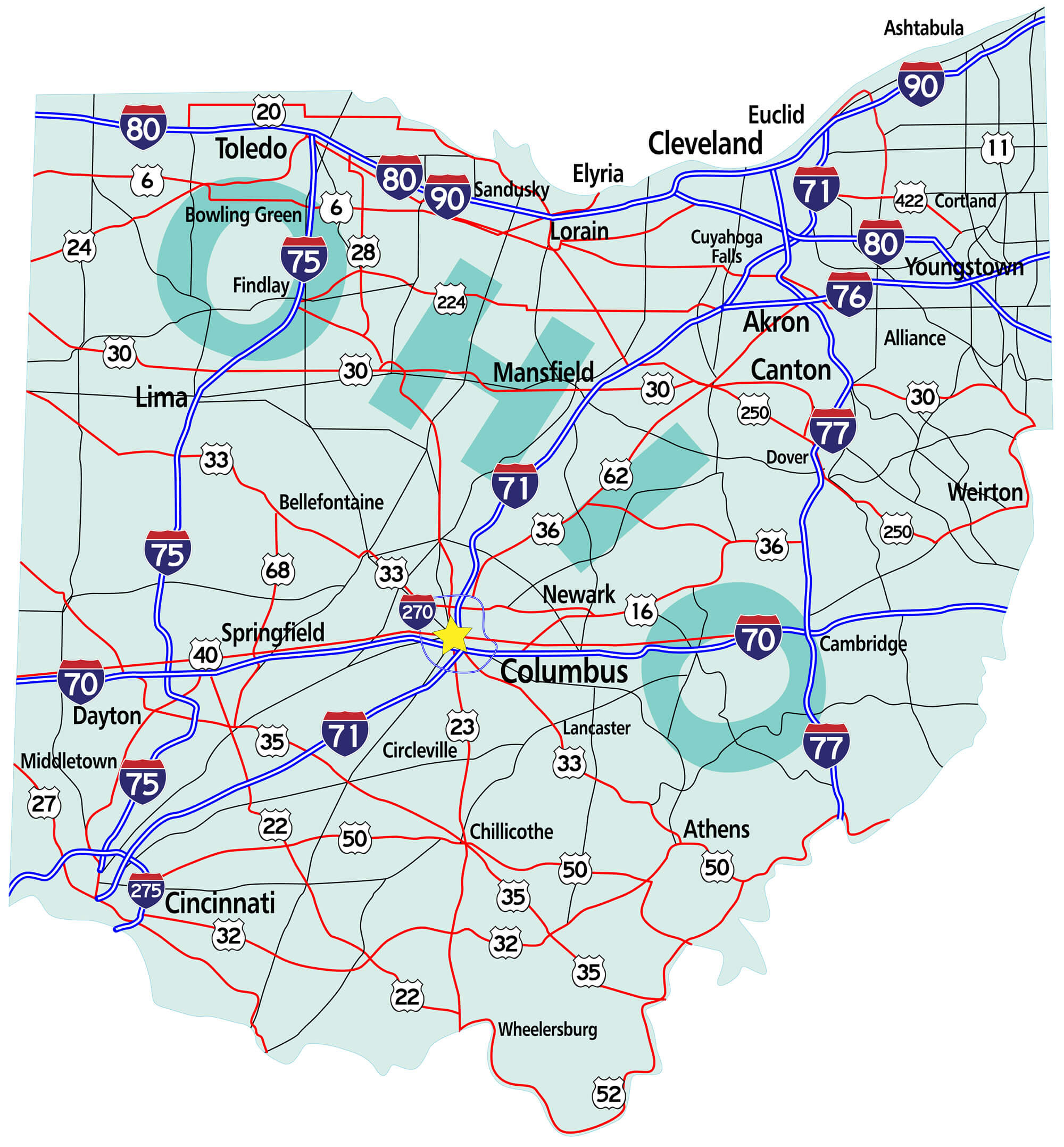 Ohio Map Guide Of The World