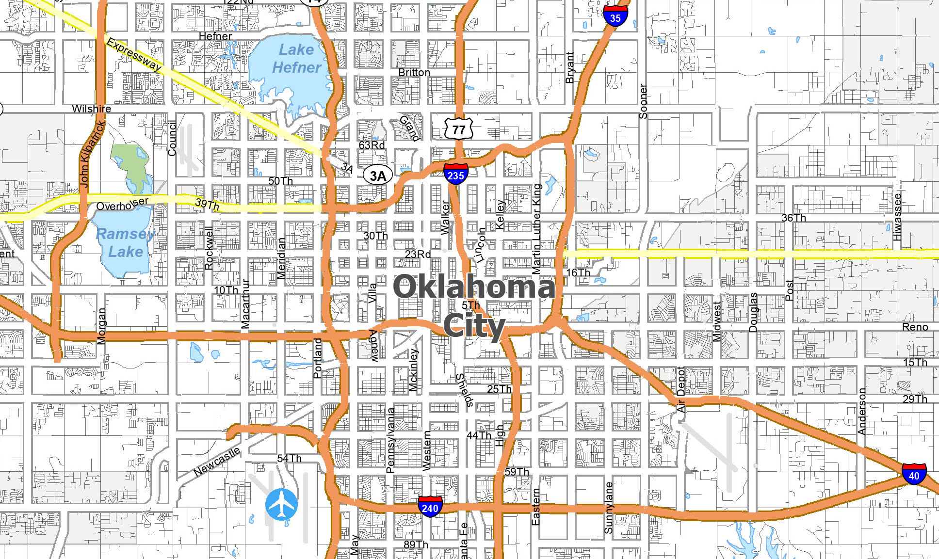 Oklahoma City Map GIS Geography