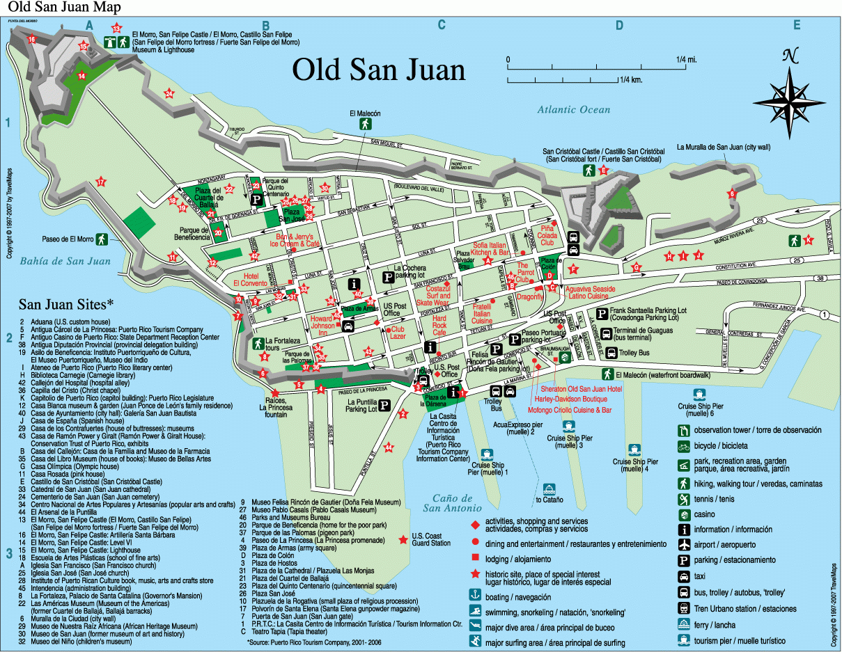 Old San Juan Tourist Map Old San Juan Puerto Rico Old San Juan Tourist Map Old San Juan Puerto Rico