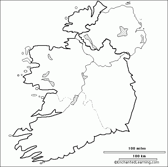 Outline Map Research Activity 3 The Republic Of Ireland 