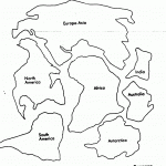 Pangaea Puzzle Pieces World Map Coloring Page