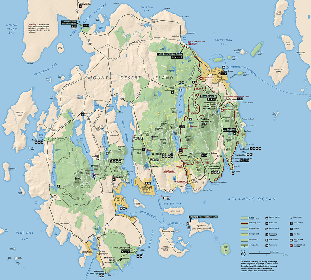 Park Junkie s Map Of Acadia National Park Plan Your 