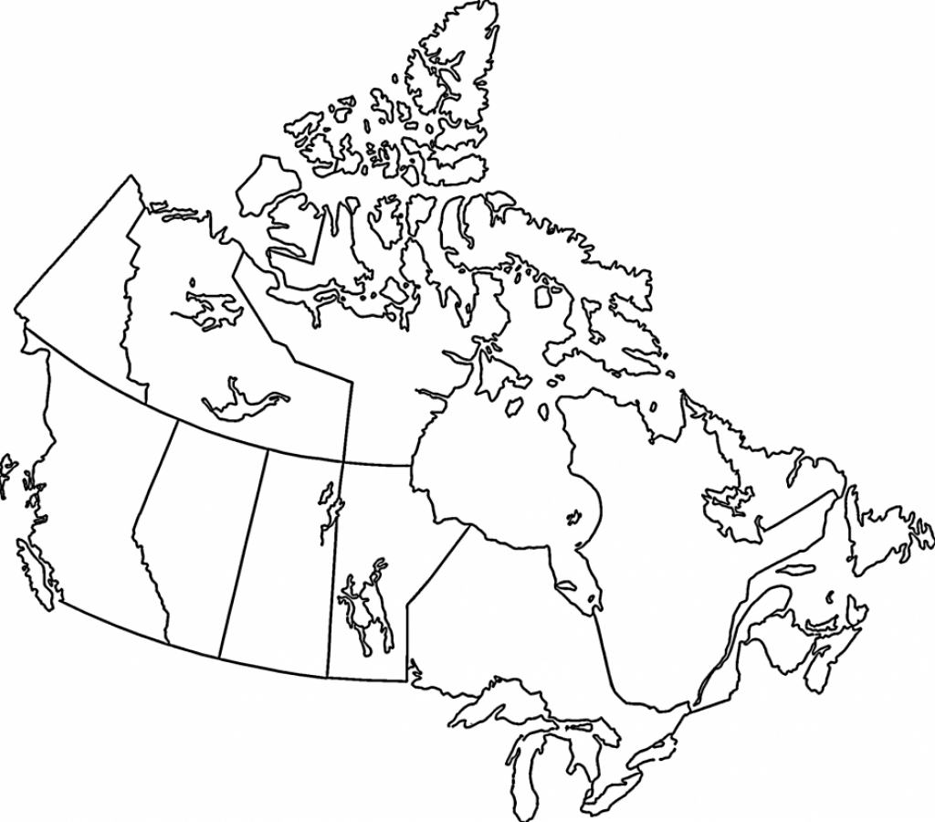 Printable Blank Map Of Canada With Provinces And Capitals 