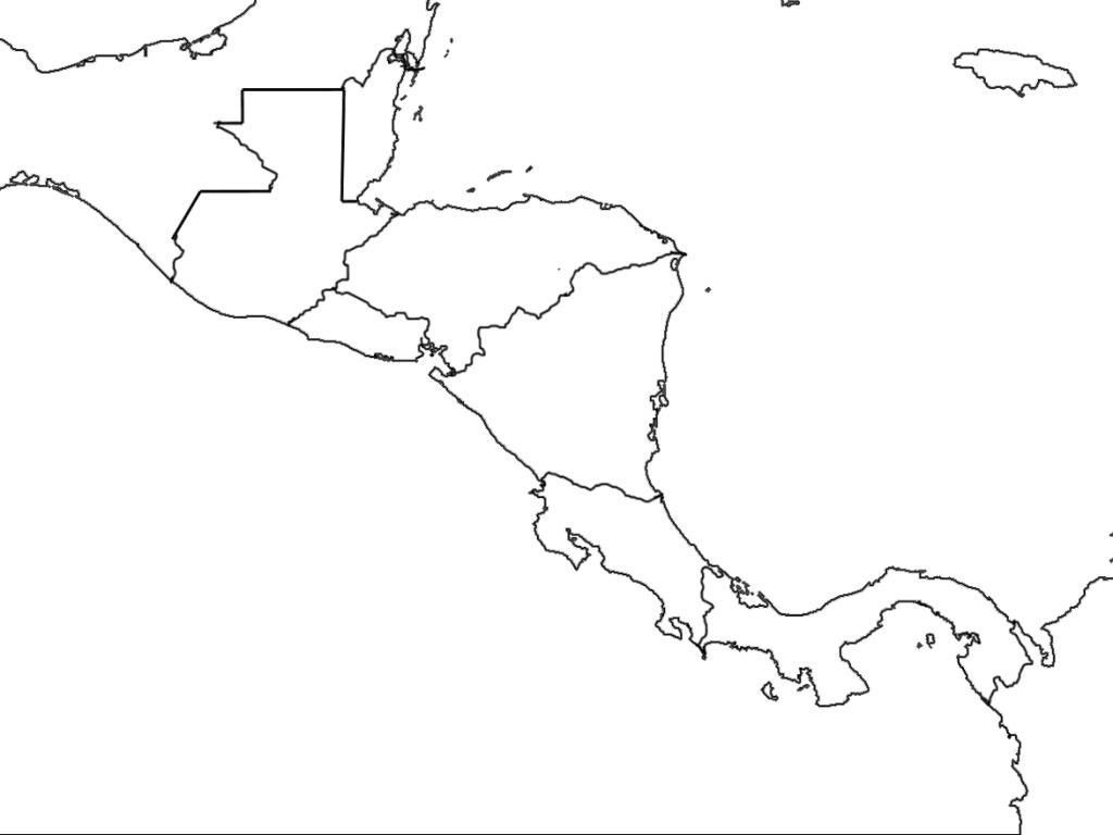 Printable Blank Map Of Central America Printable Maps Printable Blank Map Of Central America Printable Maps
