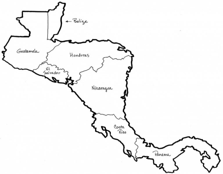 Printable Blank Map Of Central America Printable Maps