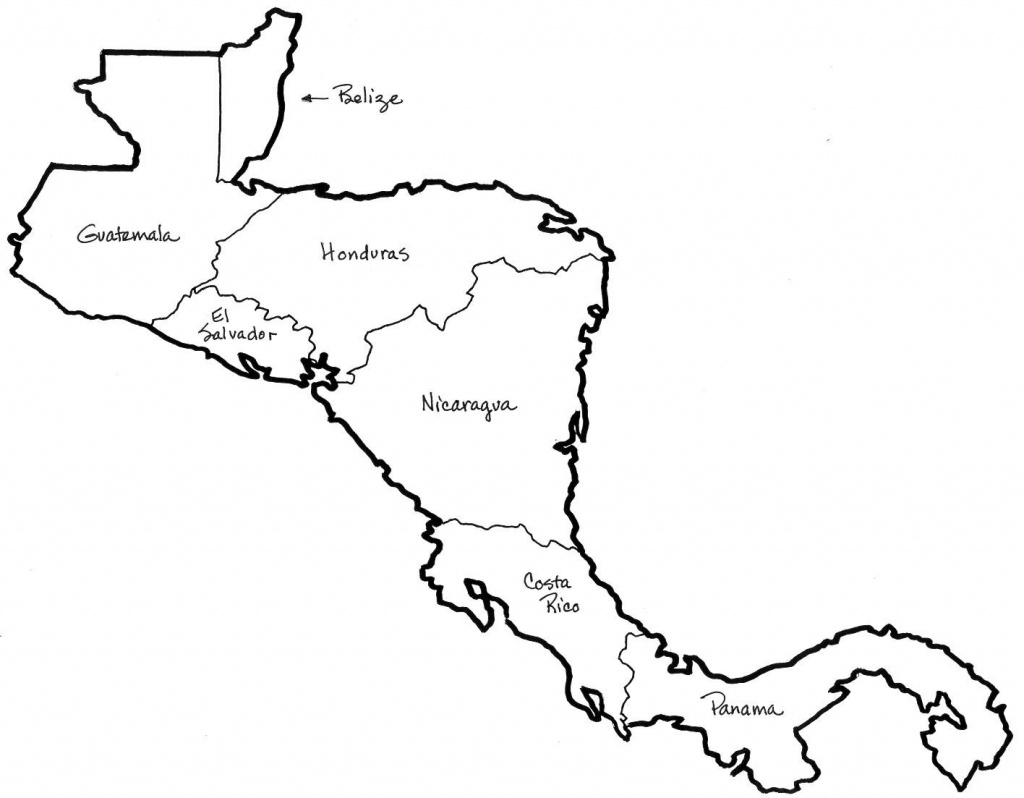 Printable Blank Map Of Central America Printable Maps