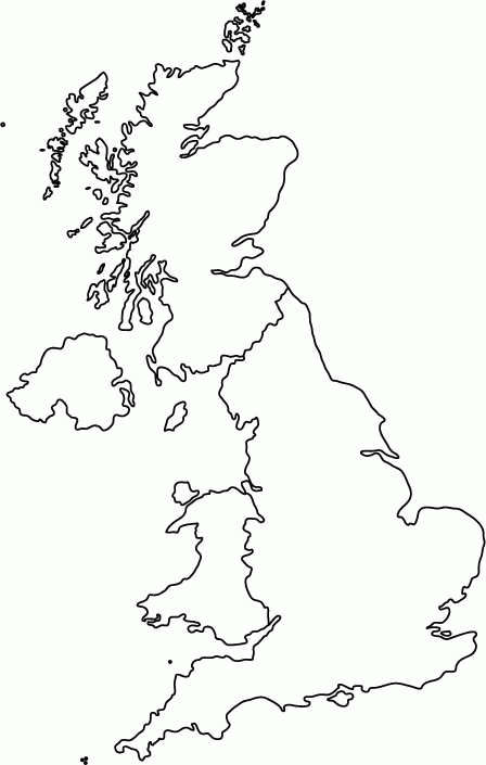 Printable Blank Map Of Uk And Ireland