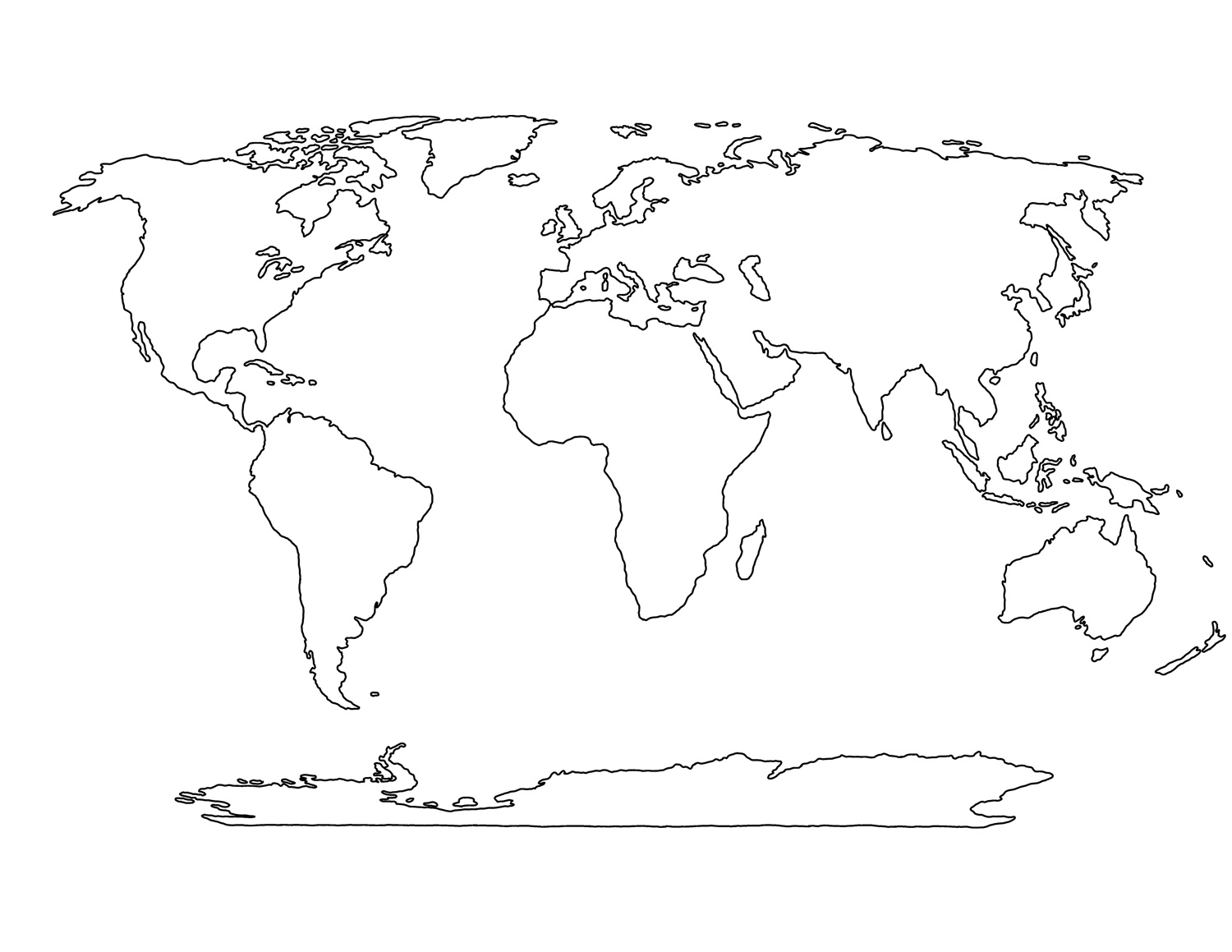 Printable Blank World Map Template For Students And Kids Printable Blank World Map Template For Students And Kids