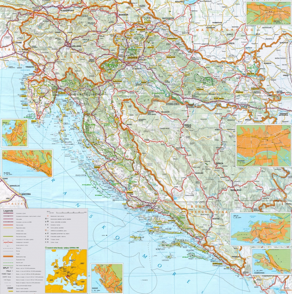 Printable Map Of Croatia Printable Maps
