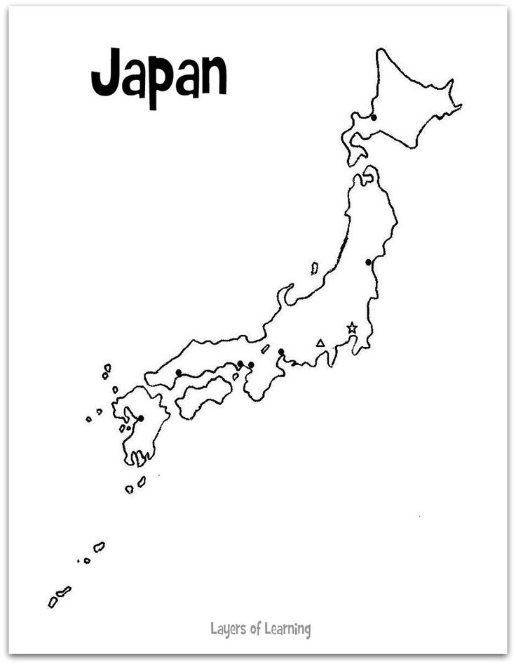 Printable Map Of Japan Japan For Kids Japanese Crafts