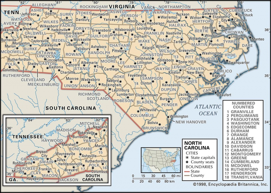 Printable Map Of North Carolina Cities Printable Maps