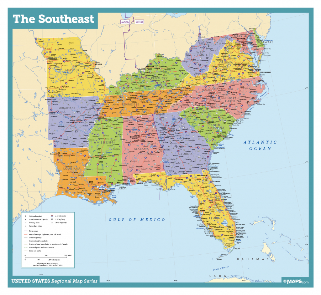 Printable Map Of Southeast Us Printable Maps