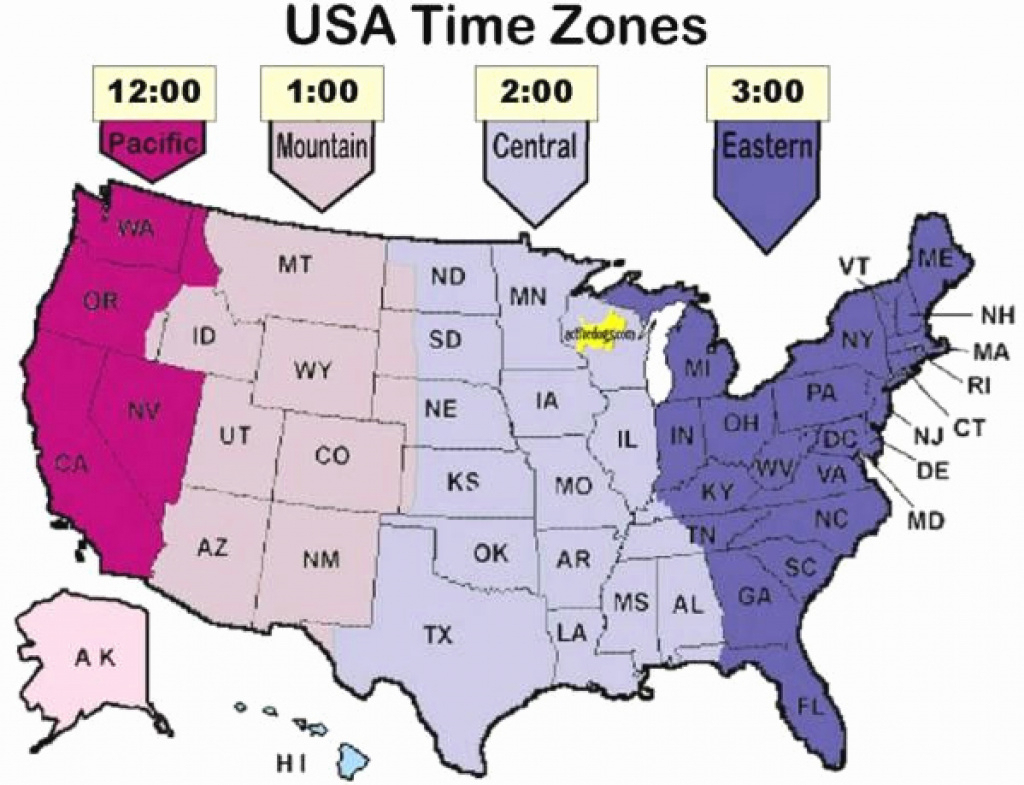 Printable Map Of Usa Time Zones Printable US Maps Printable Map Of Usa Time Zones Printable US Maps