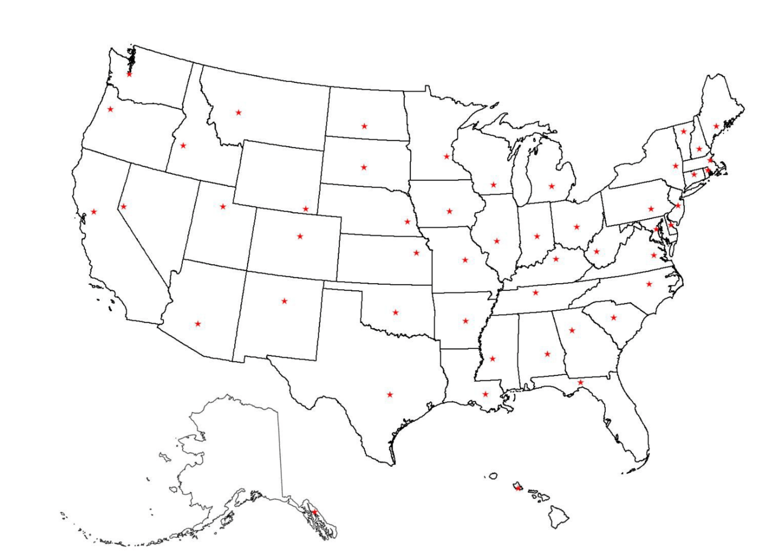 Printable State Capitals Location Map Free Download With 