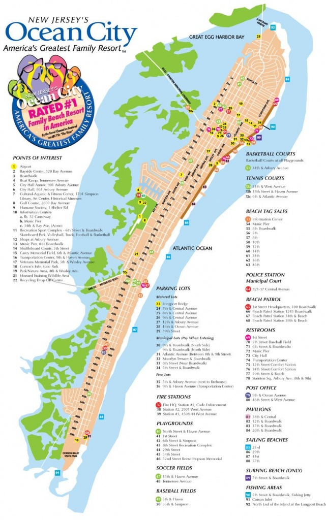 Printable Street Map Ocean City Nj Printable Maps